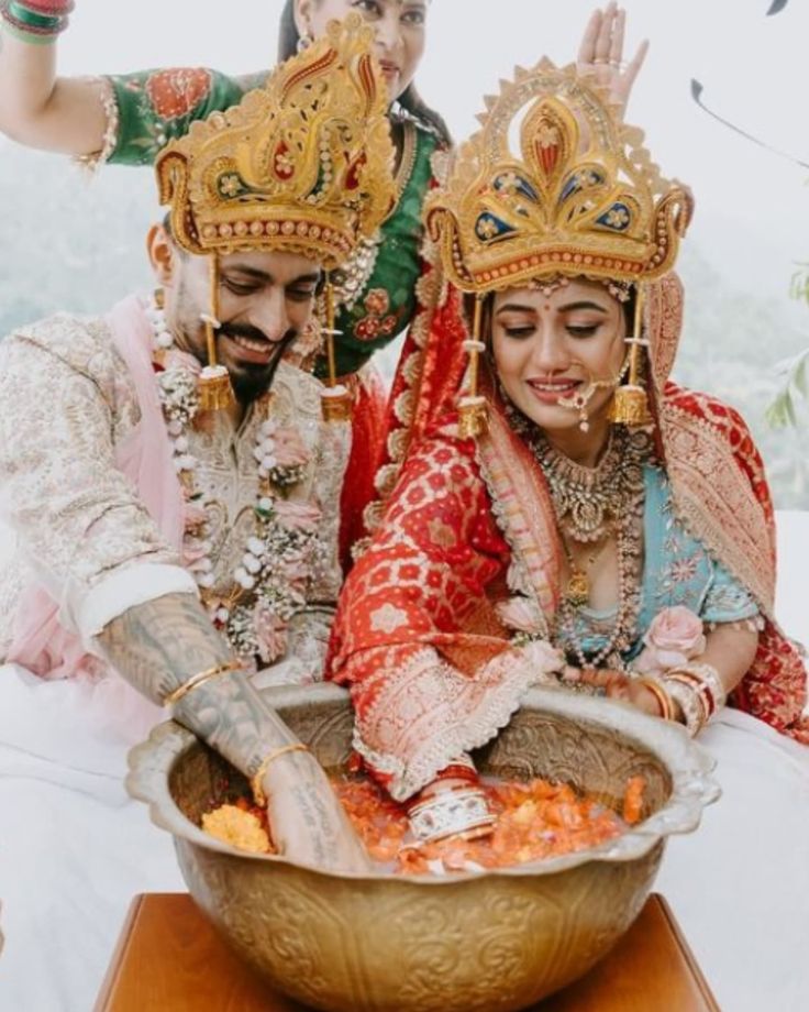 Kaudi Khela shell game played by the newly married couple