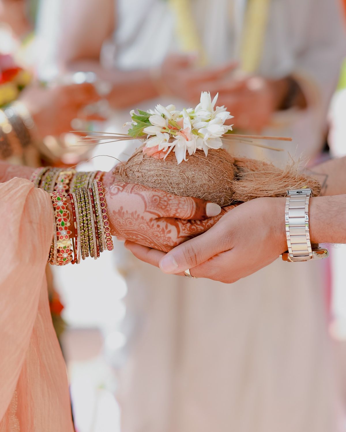 Mangan haldi ceremony with seven married women applying turmeric